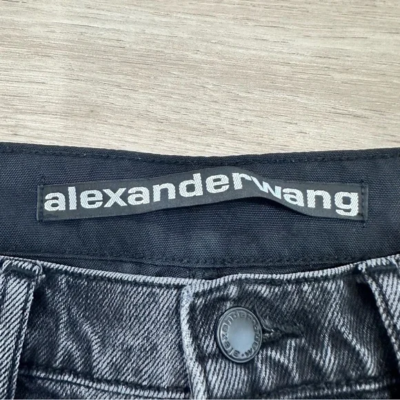 ALEXANDER WANG pack mix hybrid high waisted cargo jeans black size 25 - Picture 10 of 12